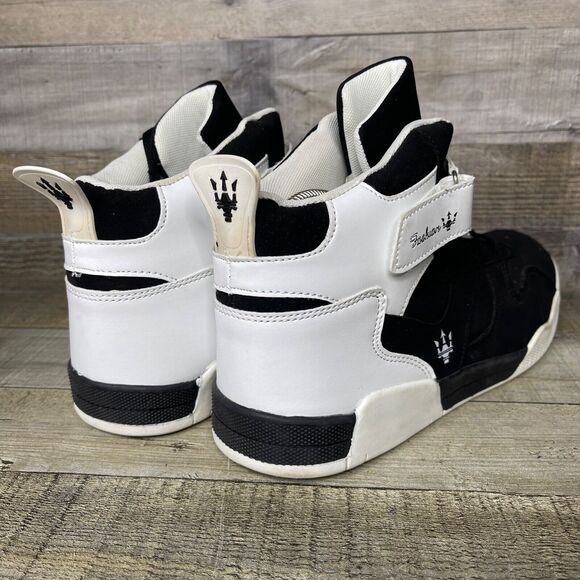 Fashion Black & White Sneakers Mens Size 45 Kuxie - Picture 4 of 13